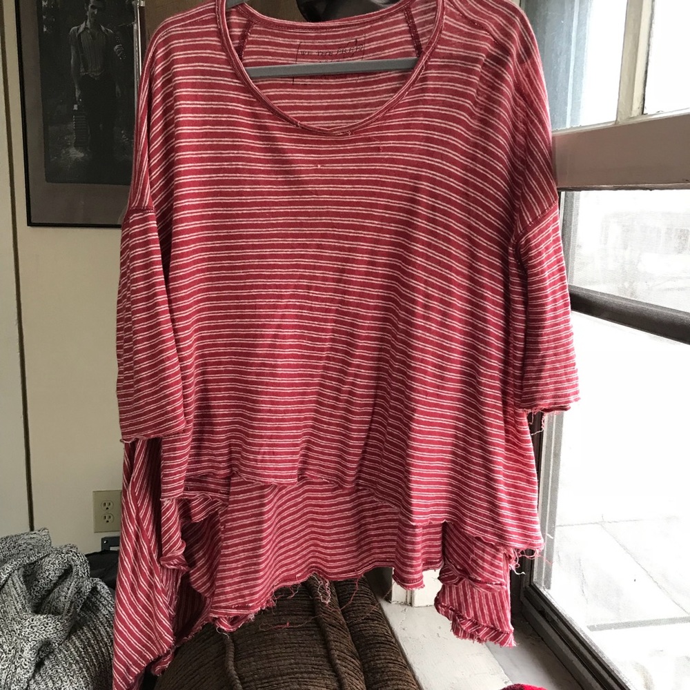 Free People Distressed Shirt